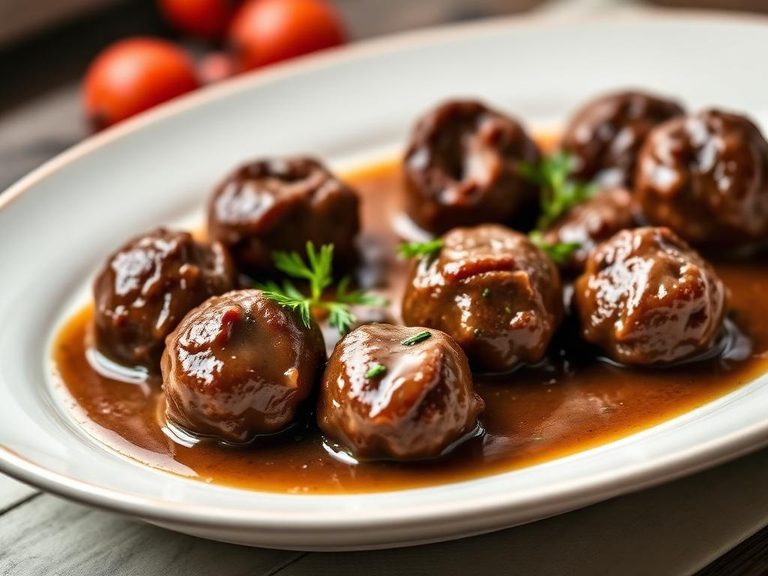 Venison Meatballs in Gravy