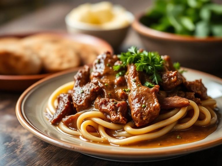 Venison stroganoff
