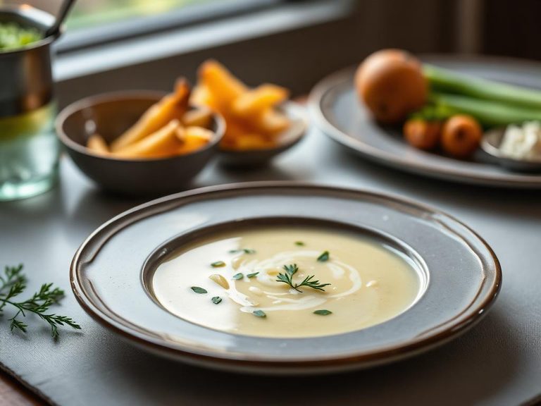 Vichyssoise (chilled leek and potato soup)