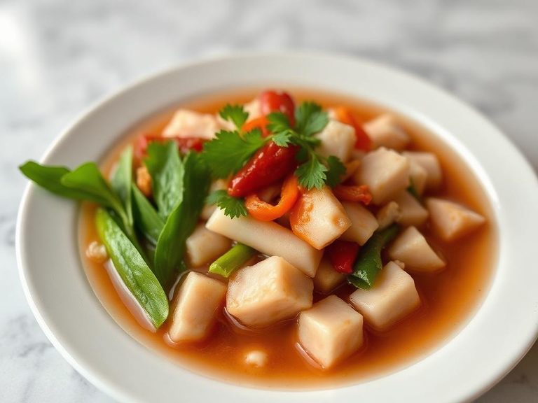 Vietnamese Canh Kho Qua (stuffed bitter melon soup)