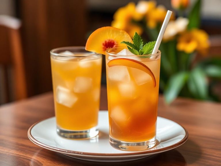 Vietnamese Peach Iced Tea