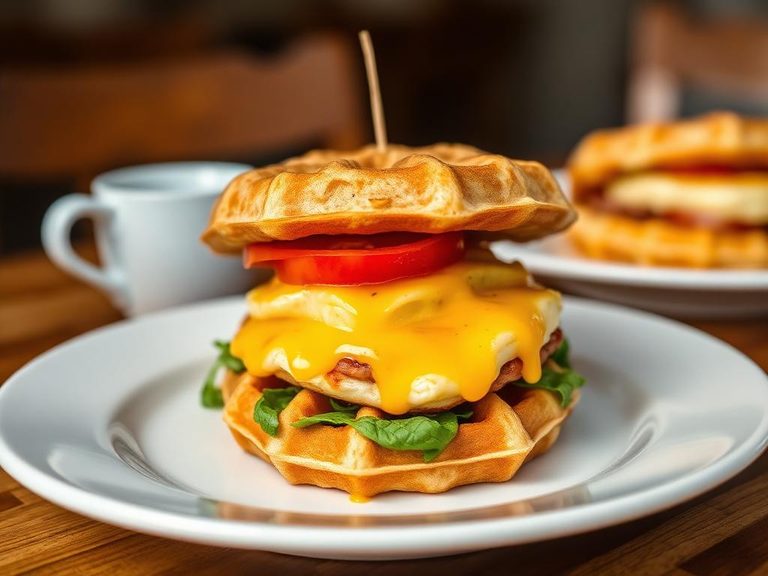 Waffle Breakfast Sandwich