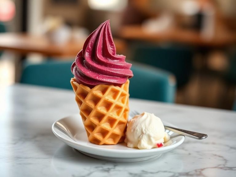 Waffle cone for gelato