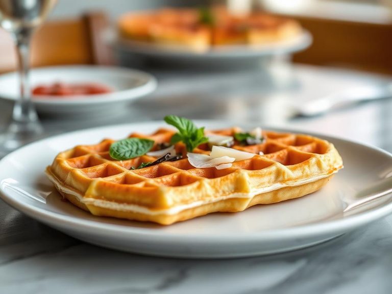 Waffle pizza base