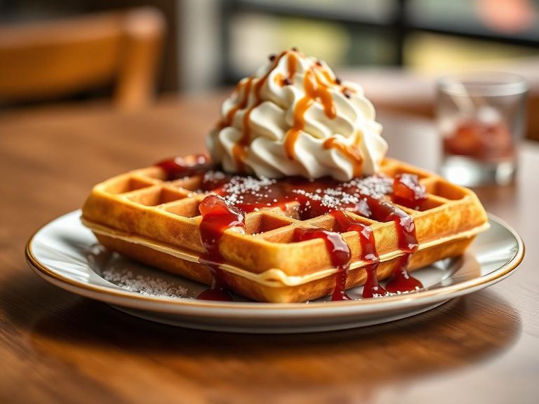Waffle sundae