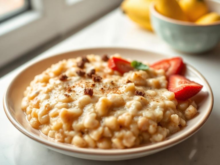Warm breakfast porridge