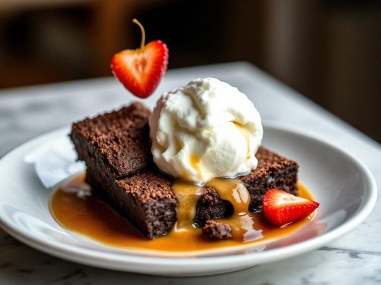Warm Brownie Sundae