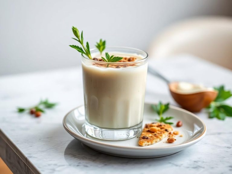 Warm grain milk cocktail