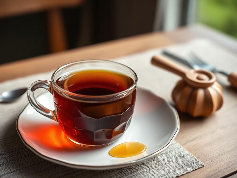 Warm wilderness tea with honey