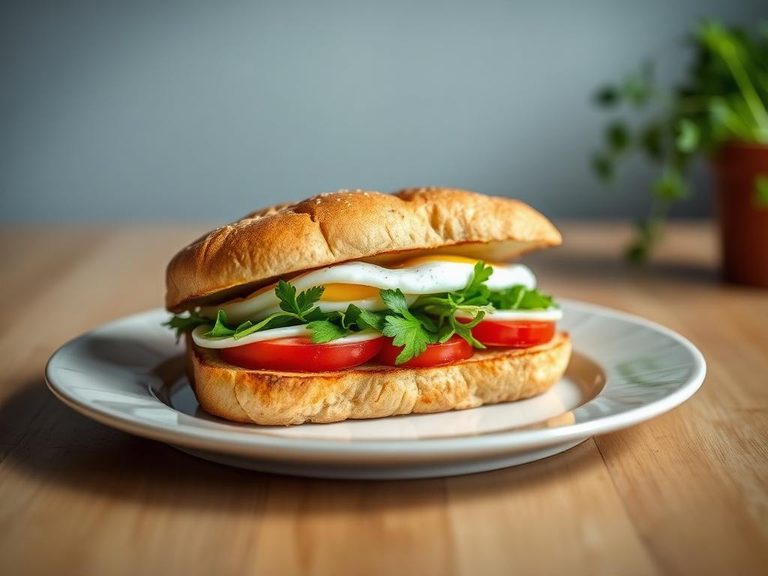 Watercress and egg sandwich