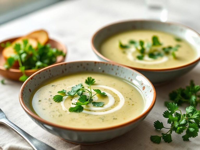 Watercress and potato soup
