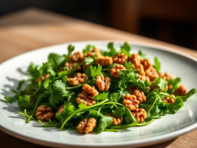 Watercress and walnut salad