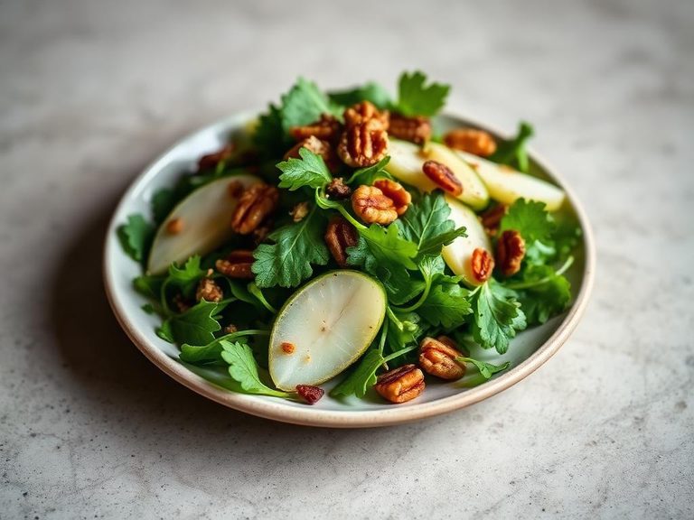Watercress Salad with Pear and Walnut