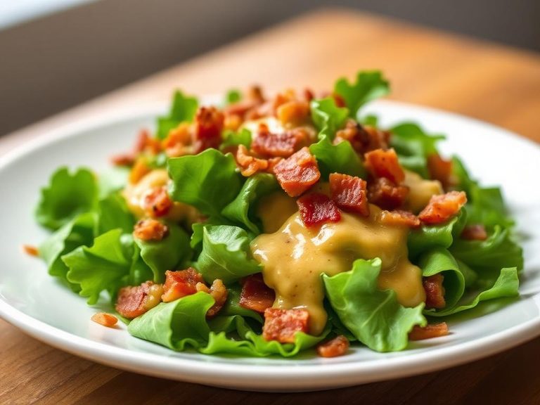 Watercress Salad with warm bacon dressing