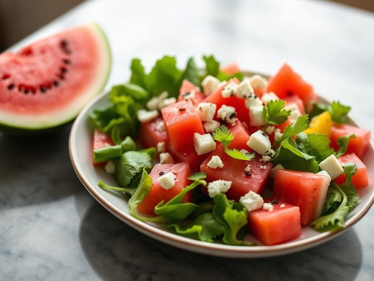 Watermelon and feta salad