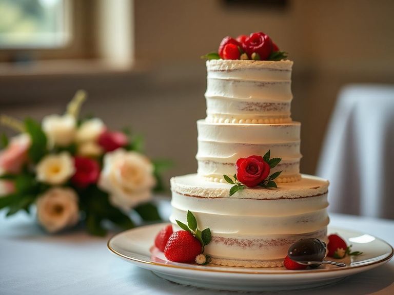 Wedding cake (often as a tier)