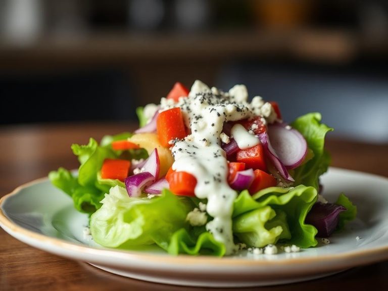 Wedge salad with blue cheese dressing