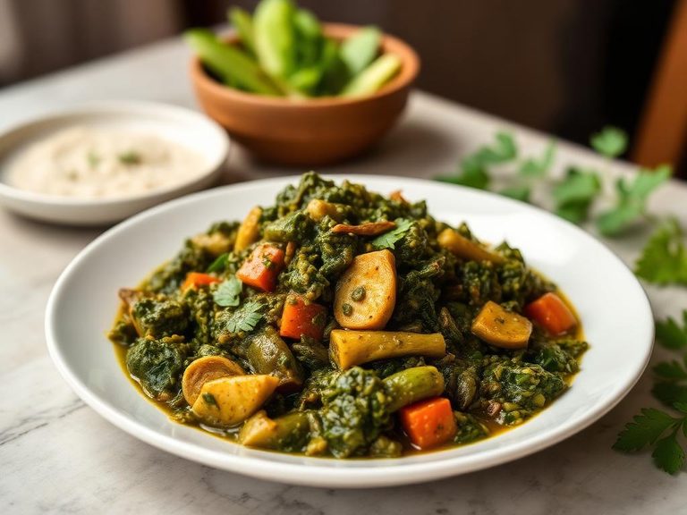 West African leafy green stew