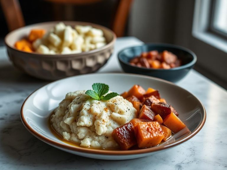 West African Yam and Sweet Potato Fufu