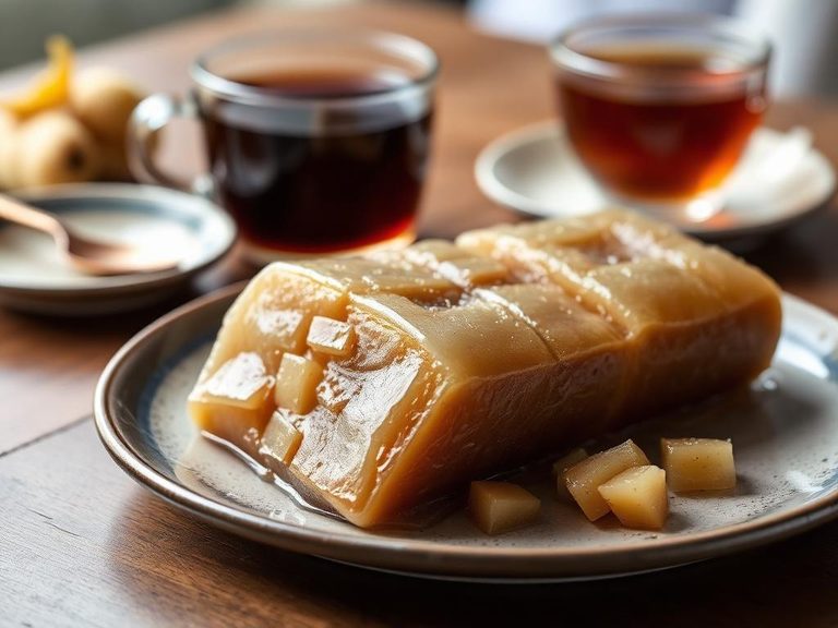 Whale blubber with black tea