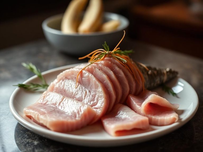 Whale flipper, raw (sliced)