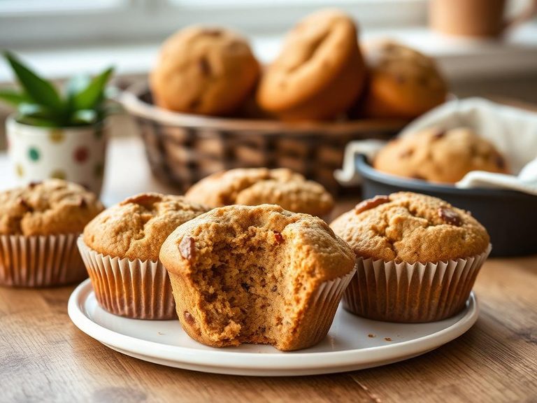 Wheat germ muffins and breads