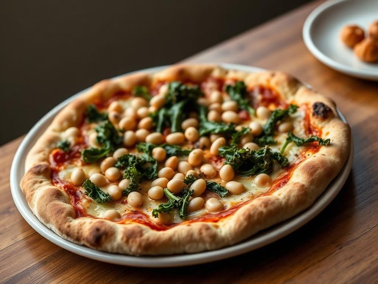 White Bean and Kale Pizza