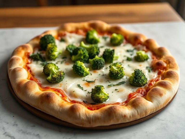 White Broccoli Pizza