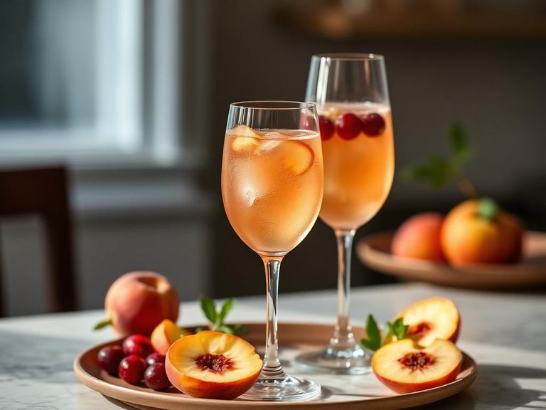White Cranberry Peach Mimosa