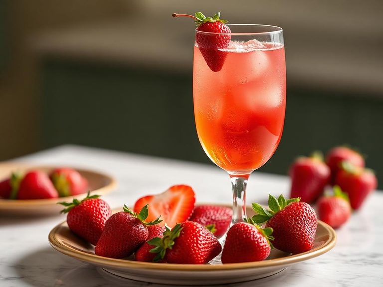 White Cranberry Strawberry Mimosa