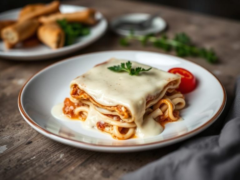 White lasagne with béchamel
