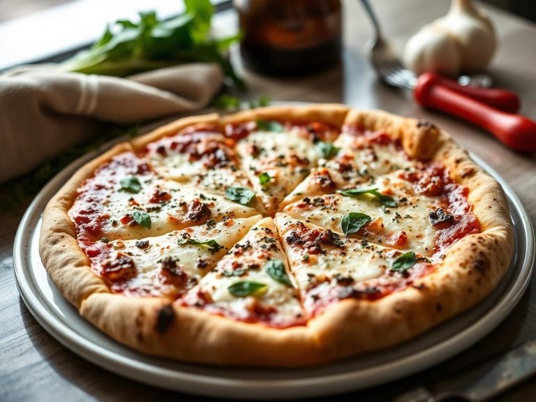White Pizza with Garlic and Herbs