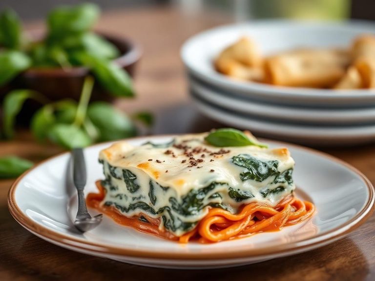 White Spinach Lasagna
