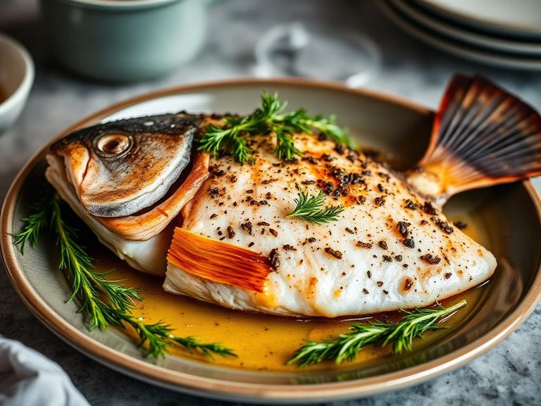 Whole Roasted Pompano with Herbs