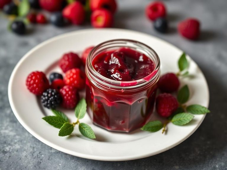 Wild berry jam or preserves