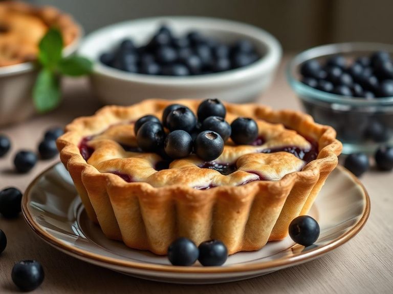 Wild blueberry pie