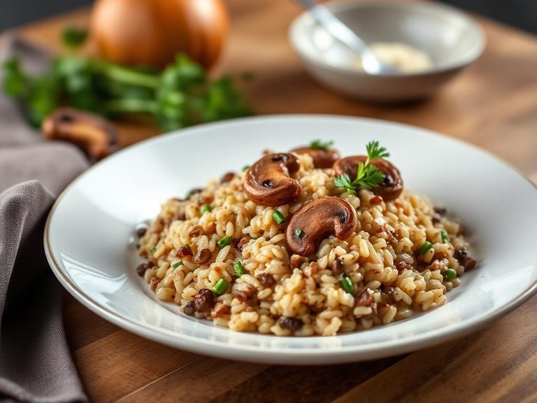 Wild Rice and Mushroom Risotto