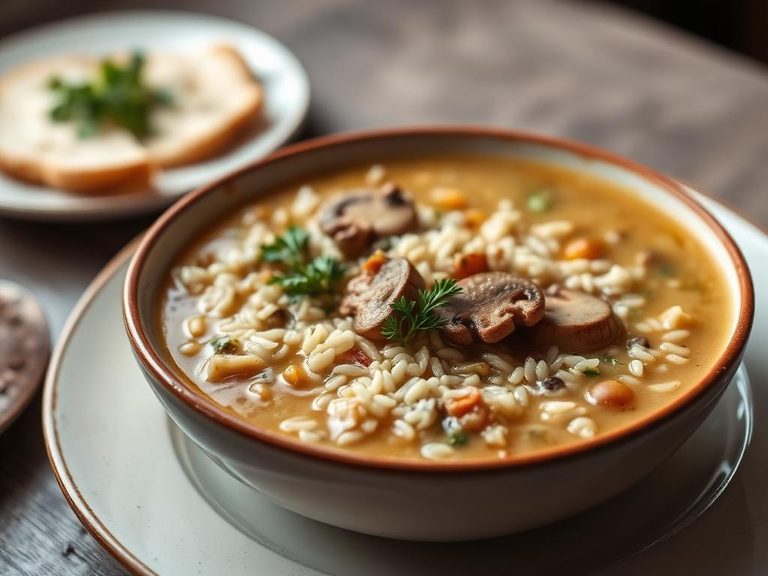 Wild Rice and Mushroom Soup