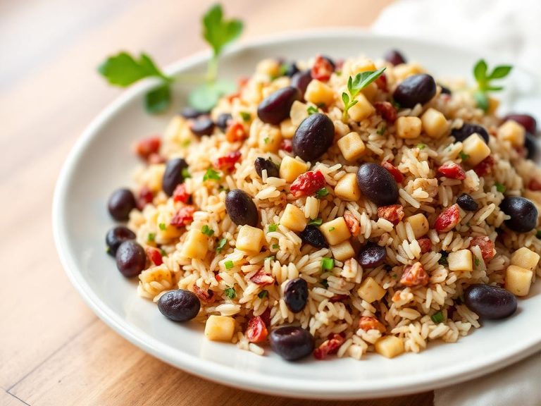 Wild Rice Salad with dried fruit and nuts