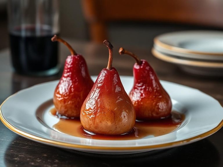 Wine-Poached Pears