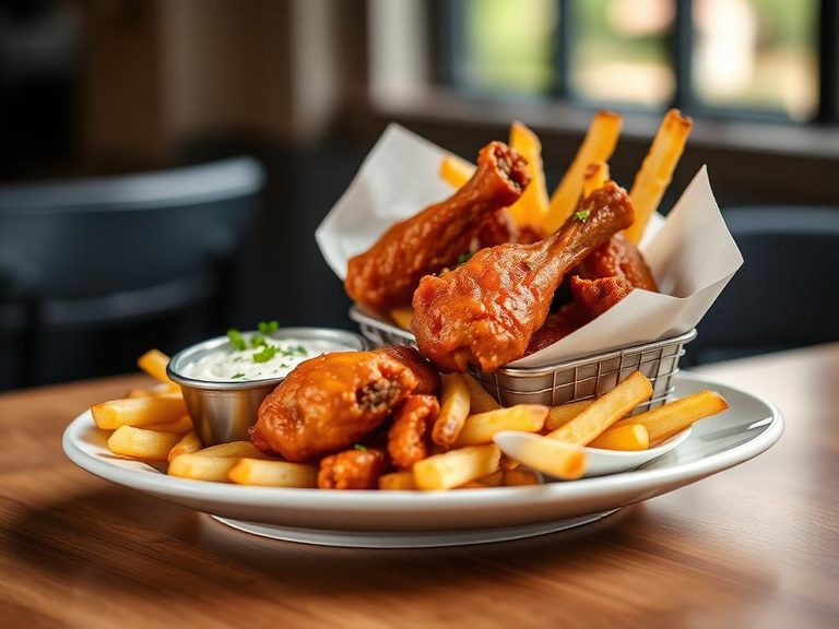 Wing Basket with Fries