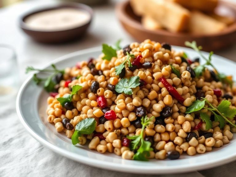 Winter wheat berries salad