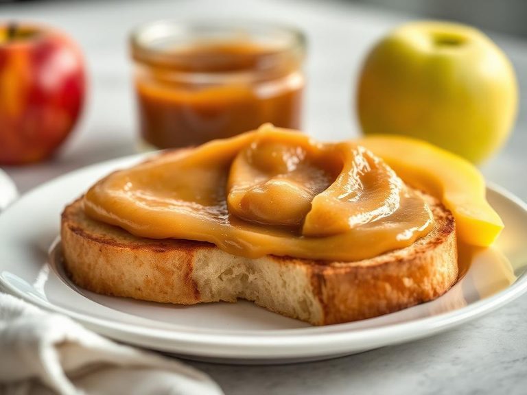 With a smear of apple butter