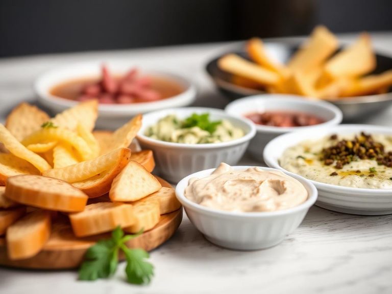 With dips like hummus or spinach artichoke