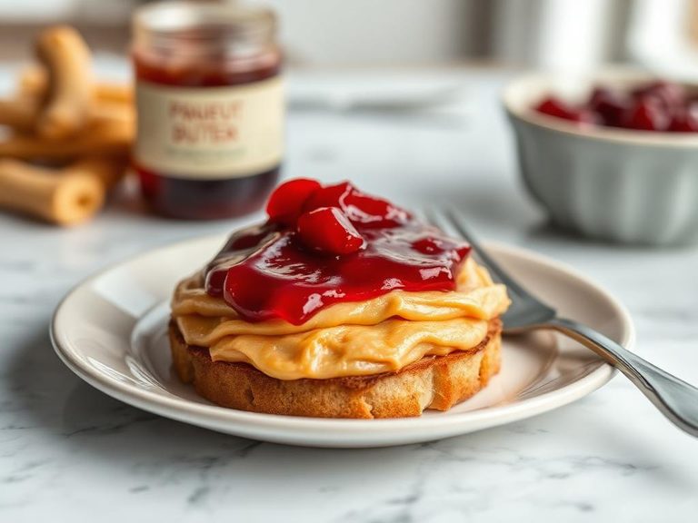 With peanut butter and jelly