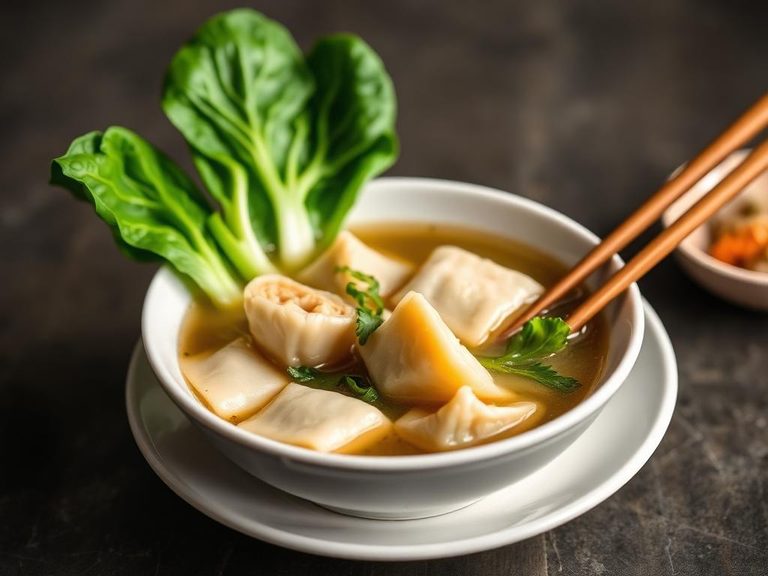 Wonton Soup with Bok Choy