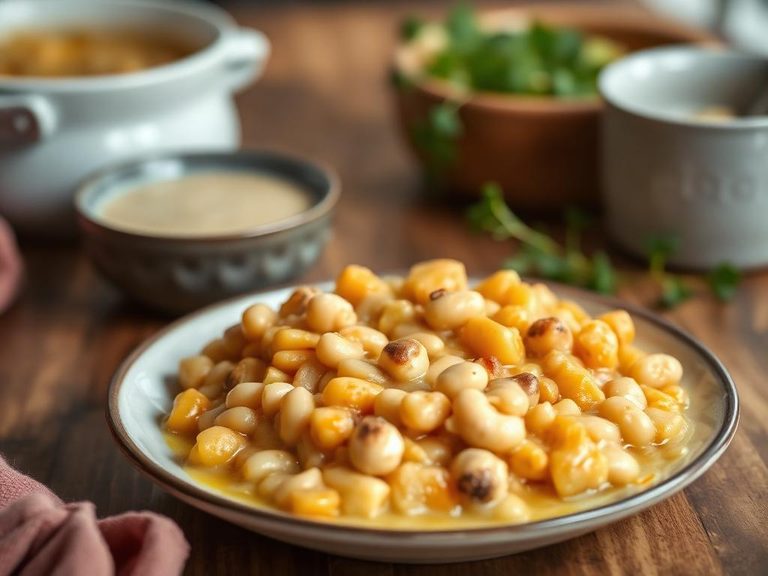 Yellow bean casserole with cream of mushroom soup