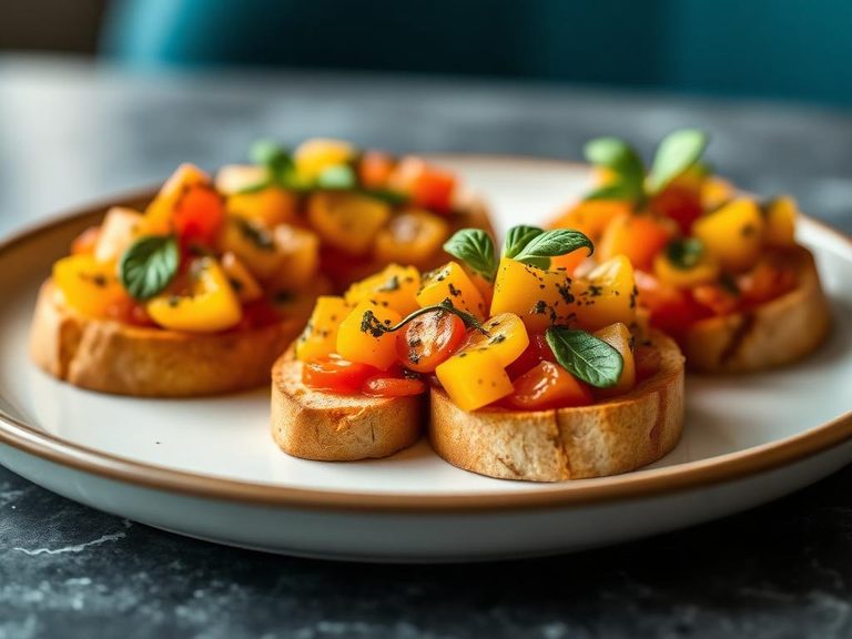 Yellow Tomato Bruschetta