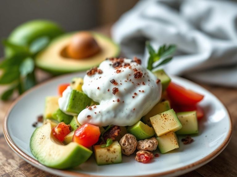 Yogurt and avocado mix