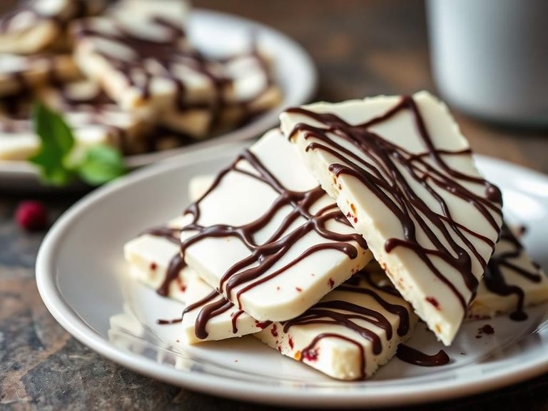 Yogurt Bark with Chocolate Drizzle